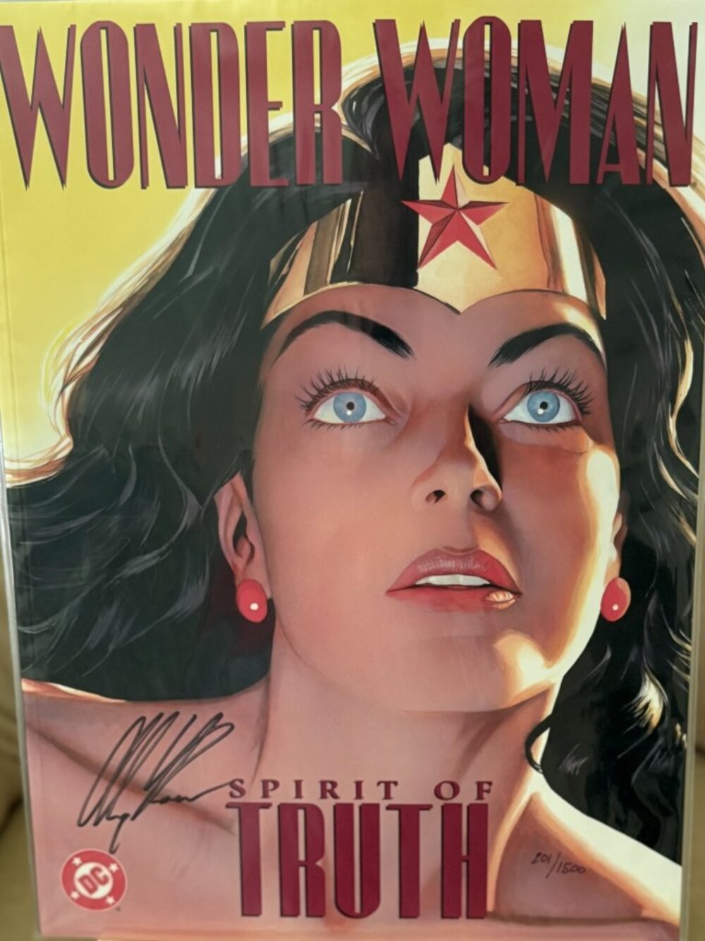 WONDER WOMAN SPIRIT of TRUTH 2001-DC SIGNED ALEX ROSS COA 201/1500 NEW SEALED